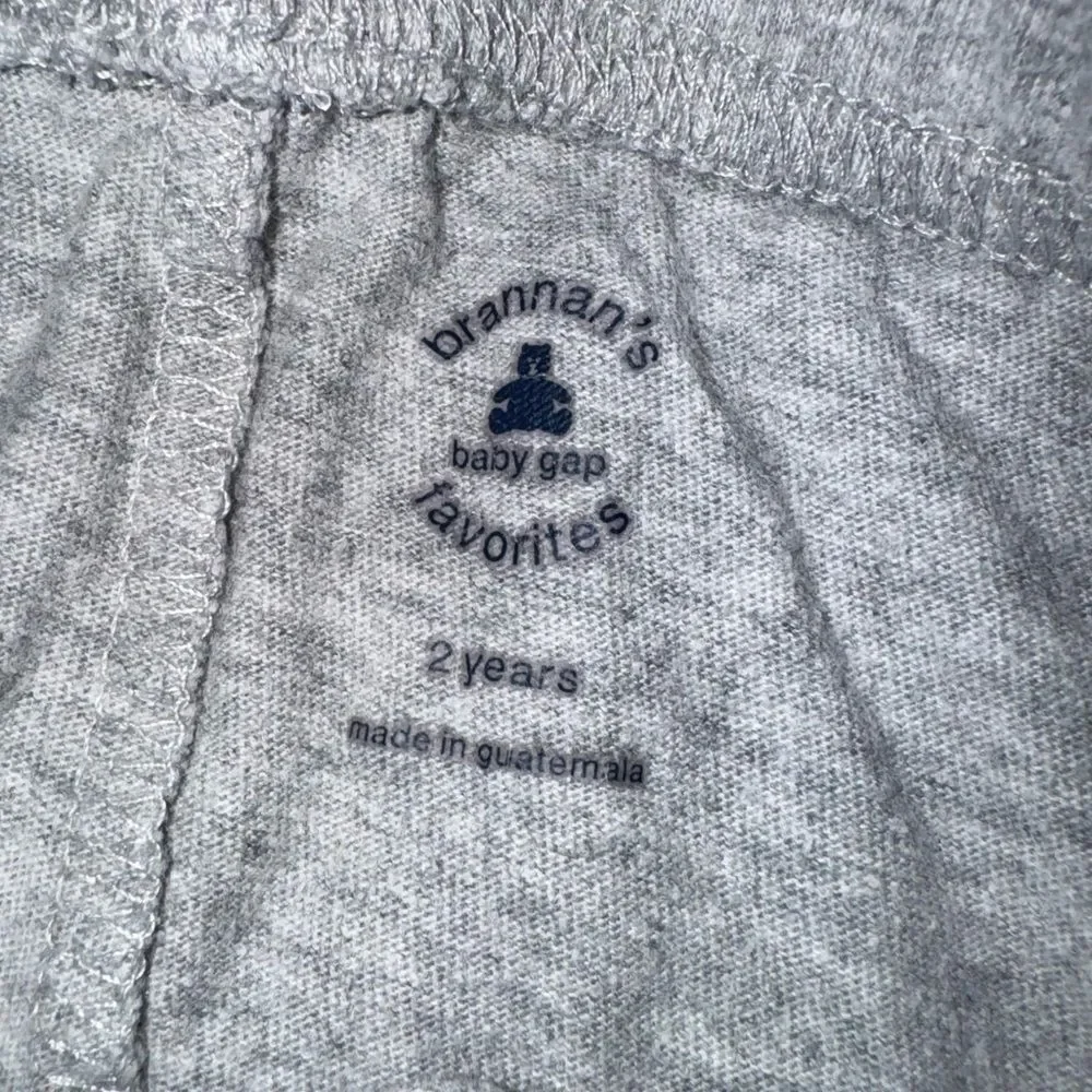 baby Gap size 2 years gray Brannan Bear Pull-On Joggers